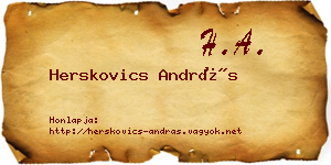 Herskovics András névjegykártya